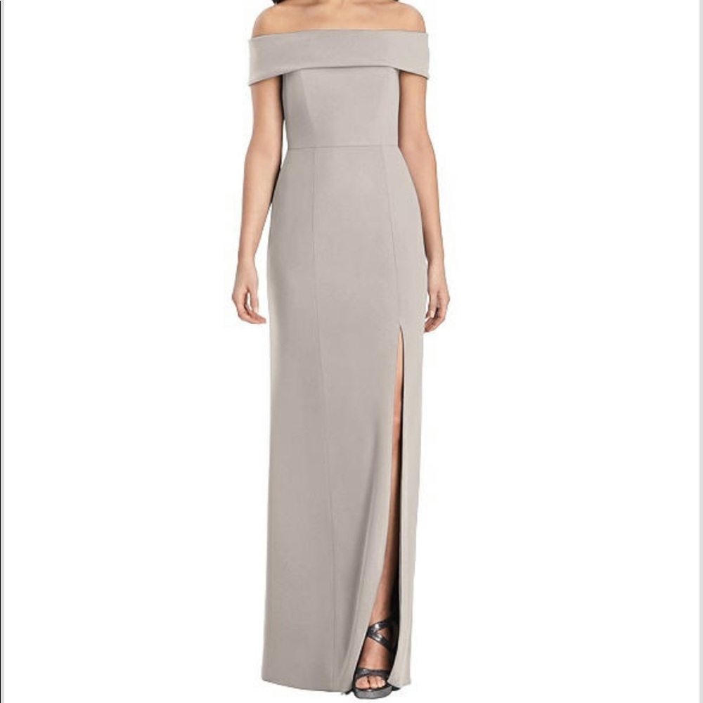Dessy Collection Taupe Bridesmaid Dress NWT
